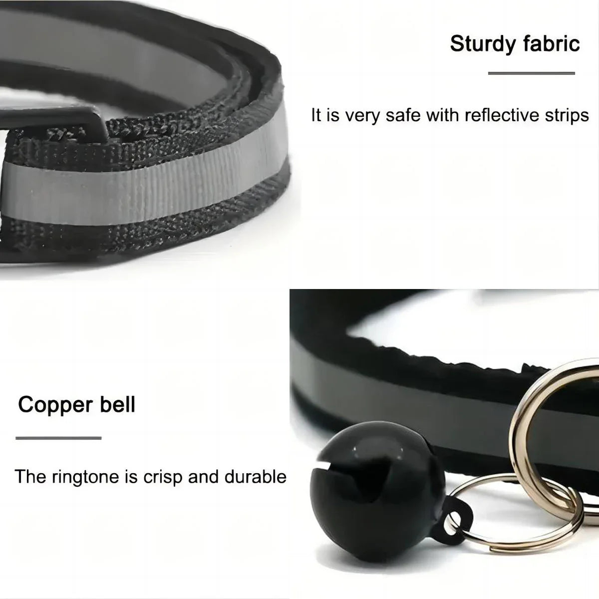 2PC Reflective Pet Collar Set – Cat & Dog Paw Print Anti-Lost Collars