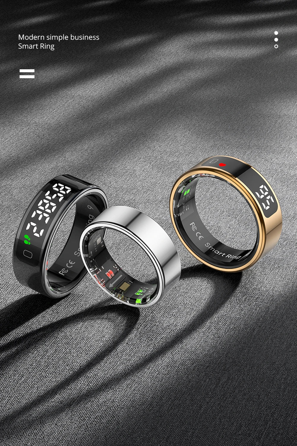 COLMI R12 Smart Ring – Health Tracker, Display, Touch Control, Waterproof (5ATM)