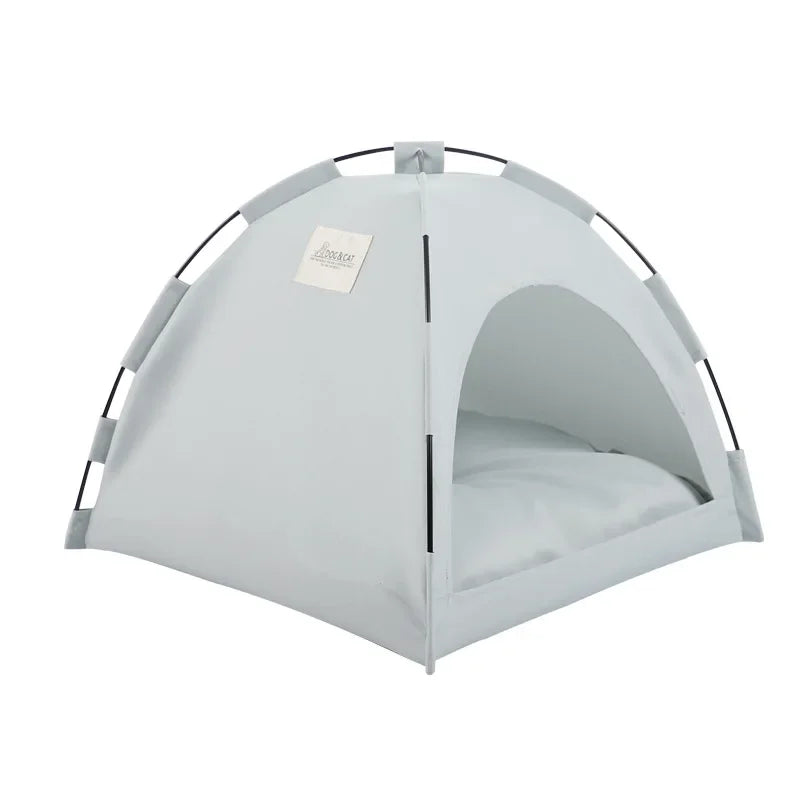 Pet Tent Bed Removable Cat Sofa Basket Canvas Semi-enclosed Cat House Dog Cave Hut Cat Sleeping Bed for Room Decor Pet Supplies