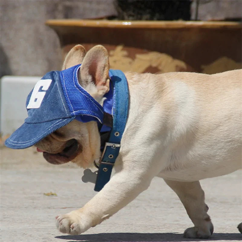 Adjustable Dog Sunscreen Baseball Cap – Outdoor Hat with Ear Holes for Small to Large Dogs