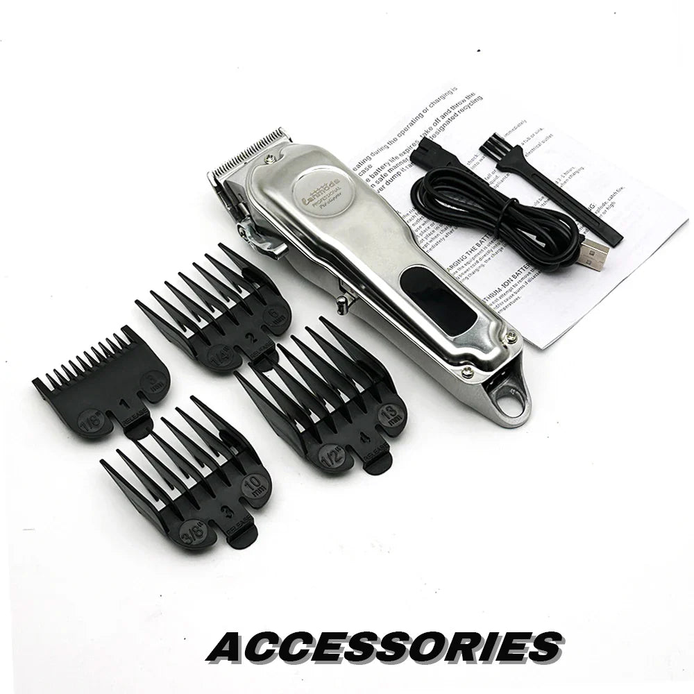 Professional Rechargeable Dog Hair Clipper – All-Metal, Low-Noise Pet Trimmer