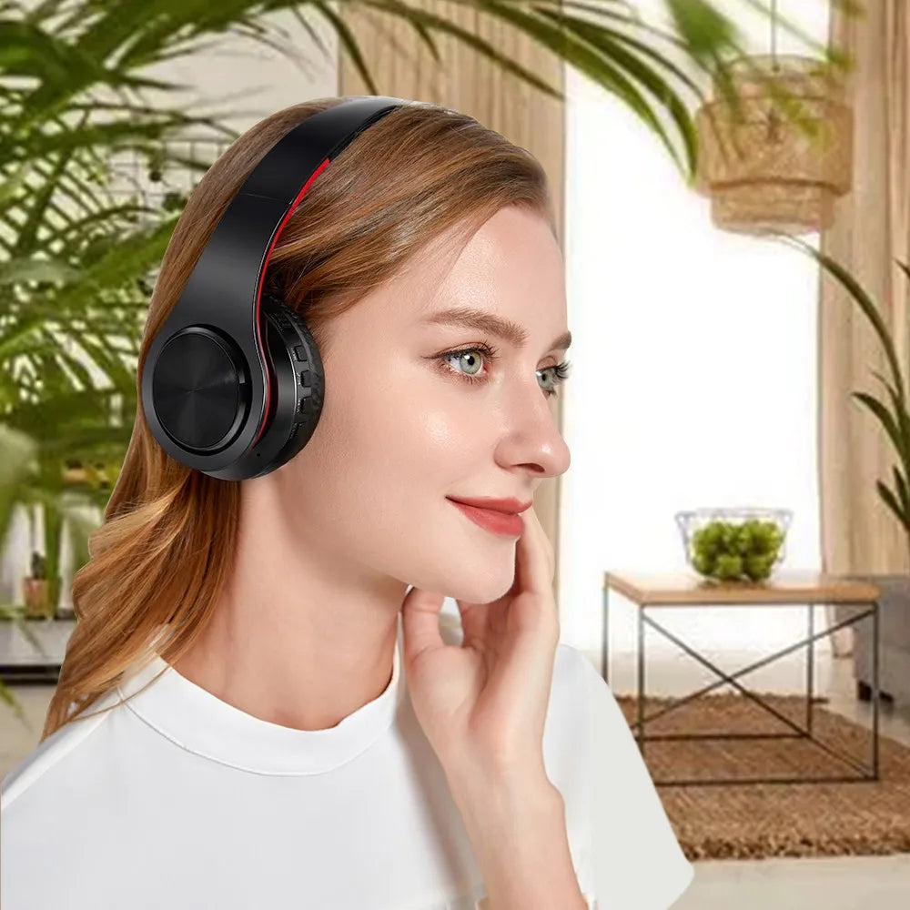 HIFI Stereo Bluetooth Earphones – FM Radio & SD Card Support with Mic