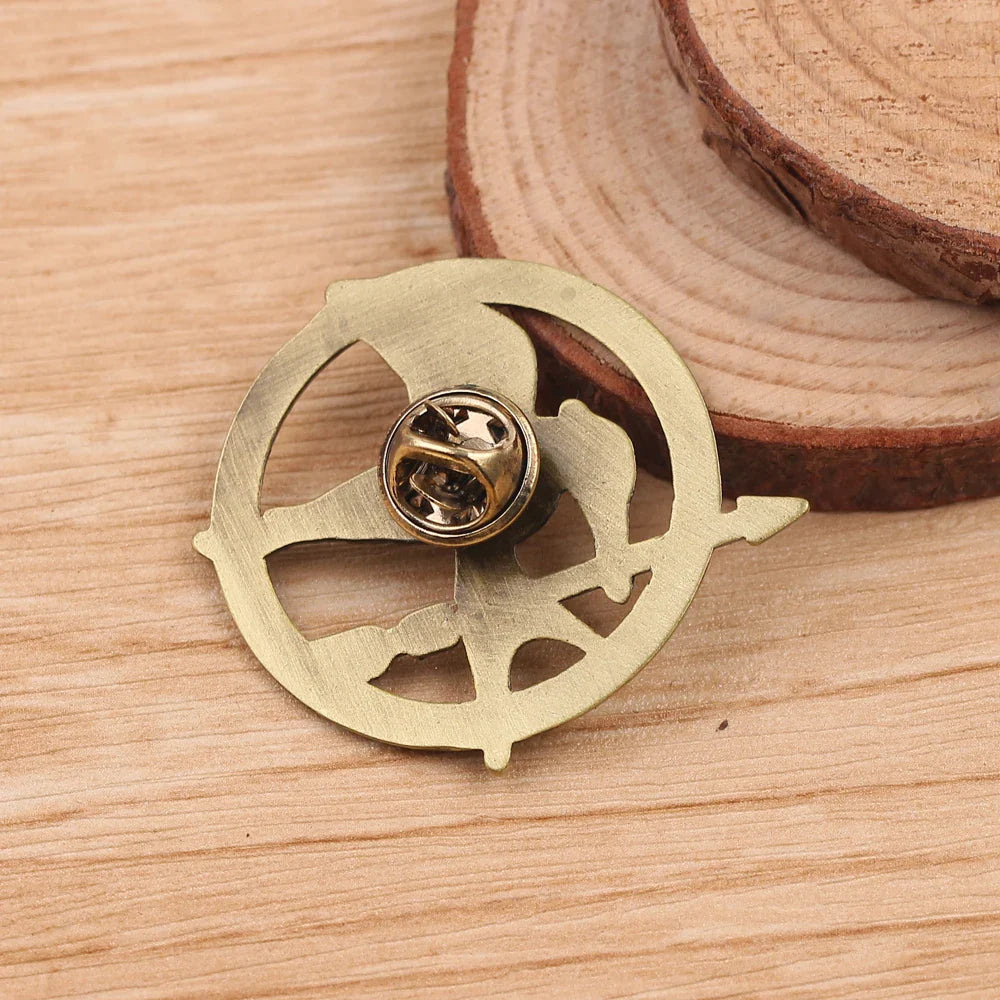 Hunger Games Mockingjay Brooch – Vintage Metal Lapel Pin for Women