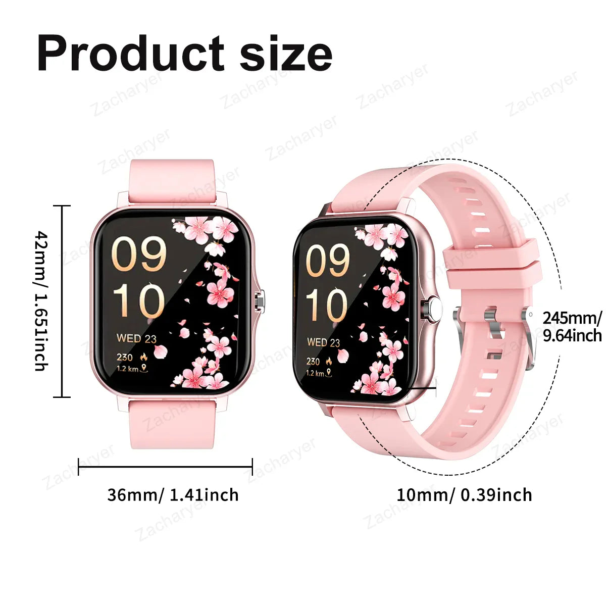 Smartwatch for Fitness & Sports – SMS Reminder, Outdoor Use, iPhone & Android Ready