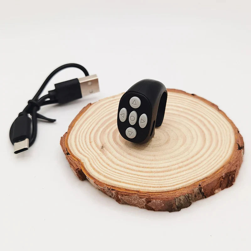 2025 TikTok Bluetooth Remote Ring – Selfie Controller with 4 Buttons, 10m Range