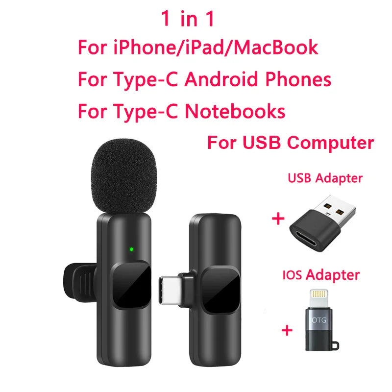 Wireless Lavalier Microphone – Portable Mini Mic for iPhone & Android