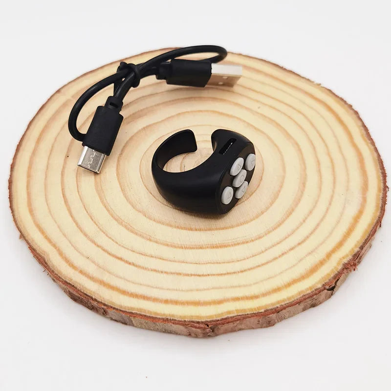 2025 TikTok Bluetooth Remote Ring – Selfie Controller with 4 Buttons, 10m Range