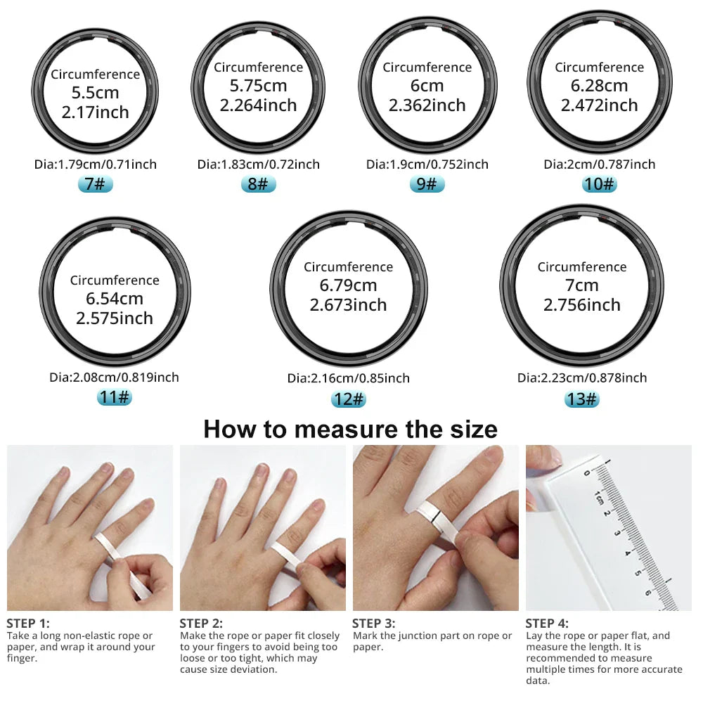 COLMI R12 Smart Ring – Health Tracker, Display, Touch Control, Waterproof (5ATM)