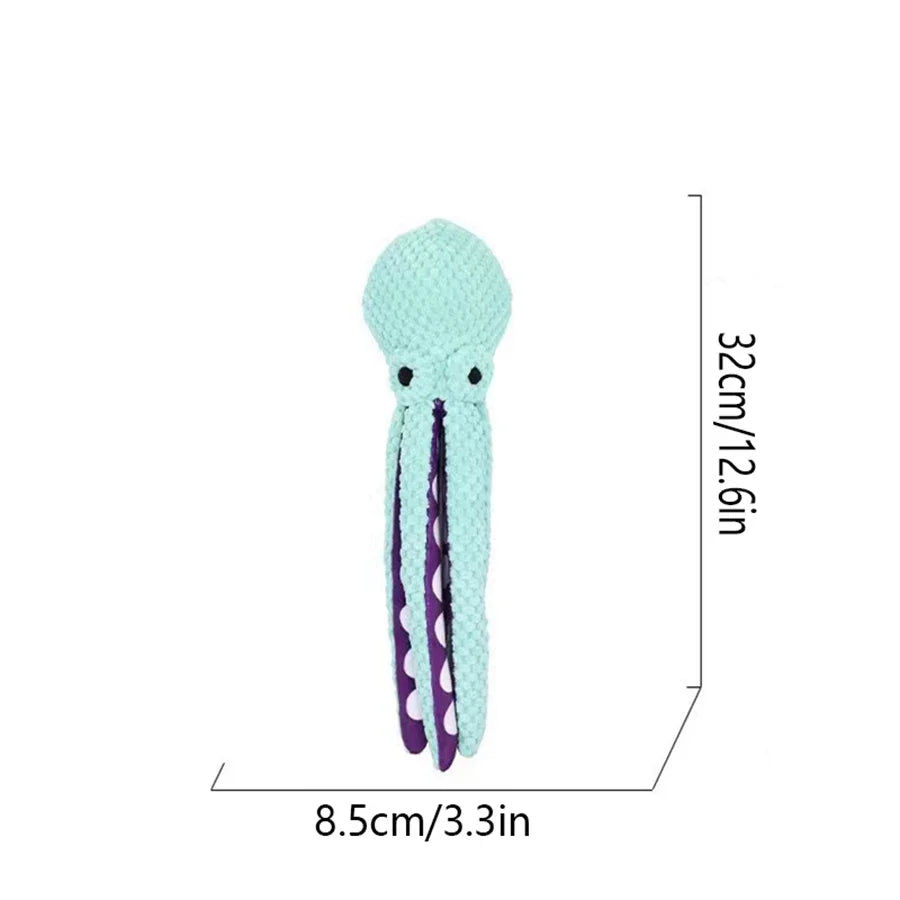 Interactive Dog Plush Octopus Toy – Squeaky, Durable & Anti-Boredom