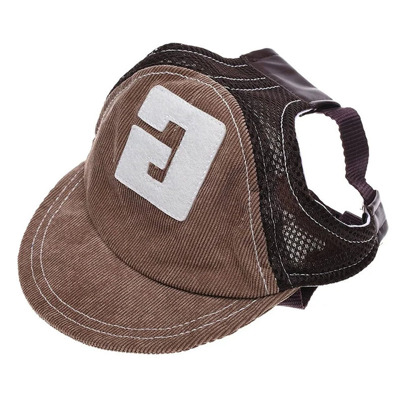 Adjustable Dog Sunscreen Baseball Cap – Outdoor Hat with Ear Holes for Small to Large Dogs