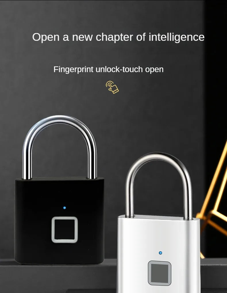 Outdoor Smart Fingerprint Padlock – Rust-Proof, Waterproof Electronic Padlock