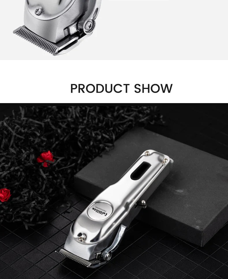 Professional Rechargeable Dog Hair Clipper – All-Metal, Low-Noise Pet Trimmer
