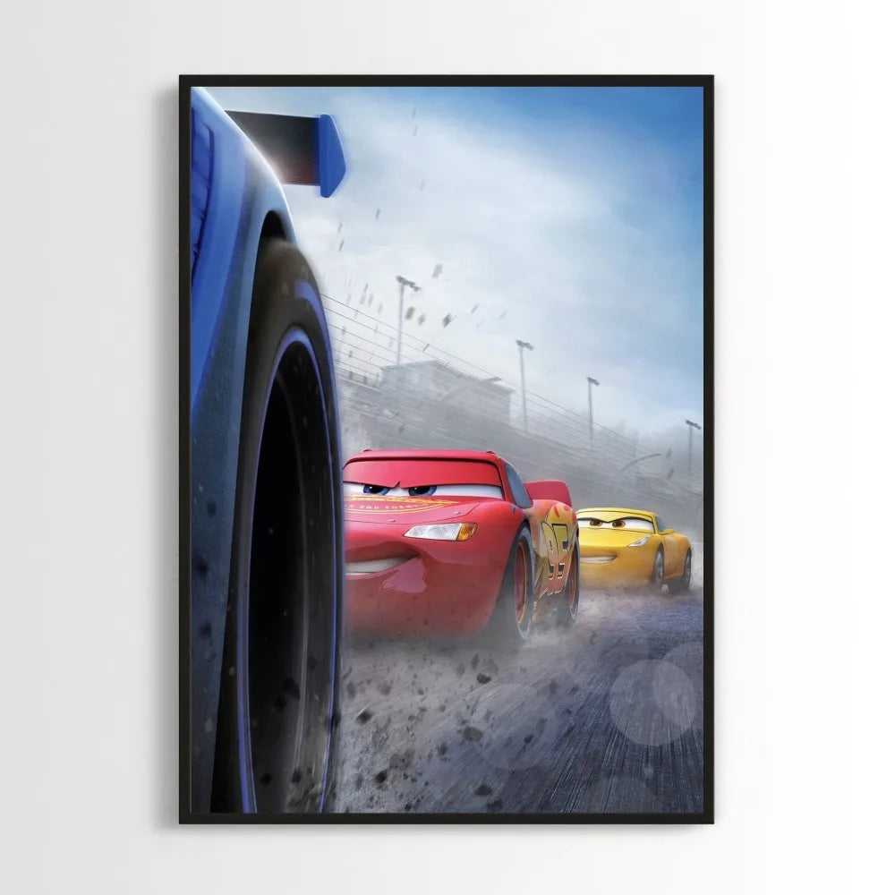 MINISO Cars Lightning McQueen 95 Poster Prints Wall Pictures Living Room Home Decoration
