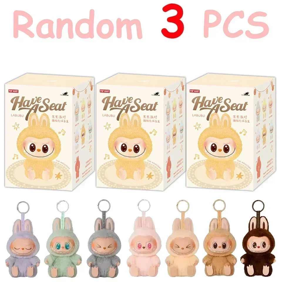 For Labubu 2 Heartbeat Macaron Enamel The Monsters Face Blind Box Pvc Figurine Tabletop Ornament Kawaii Doll Kid Birthday Gift