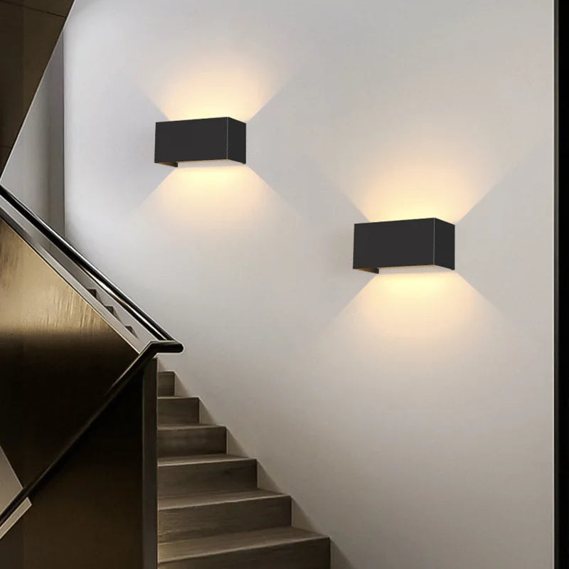 Nordic modern wall light 12W 24W IP65 waterproof LED lamps indoor outdoor wall sconce living room porch bedroom wall lamp