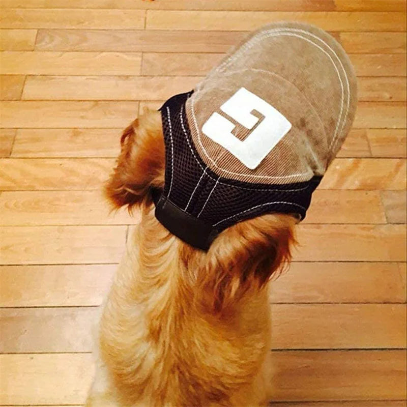 Adjustable Dog Sunscreen Baseball Cap – Outdoor Hat with Ear Holes for Small to Large Dogs