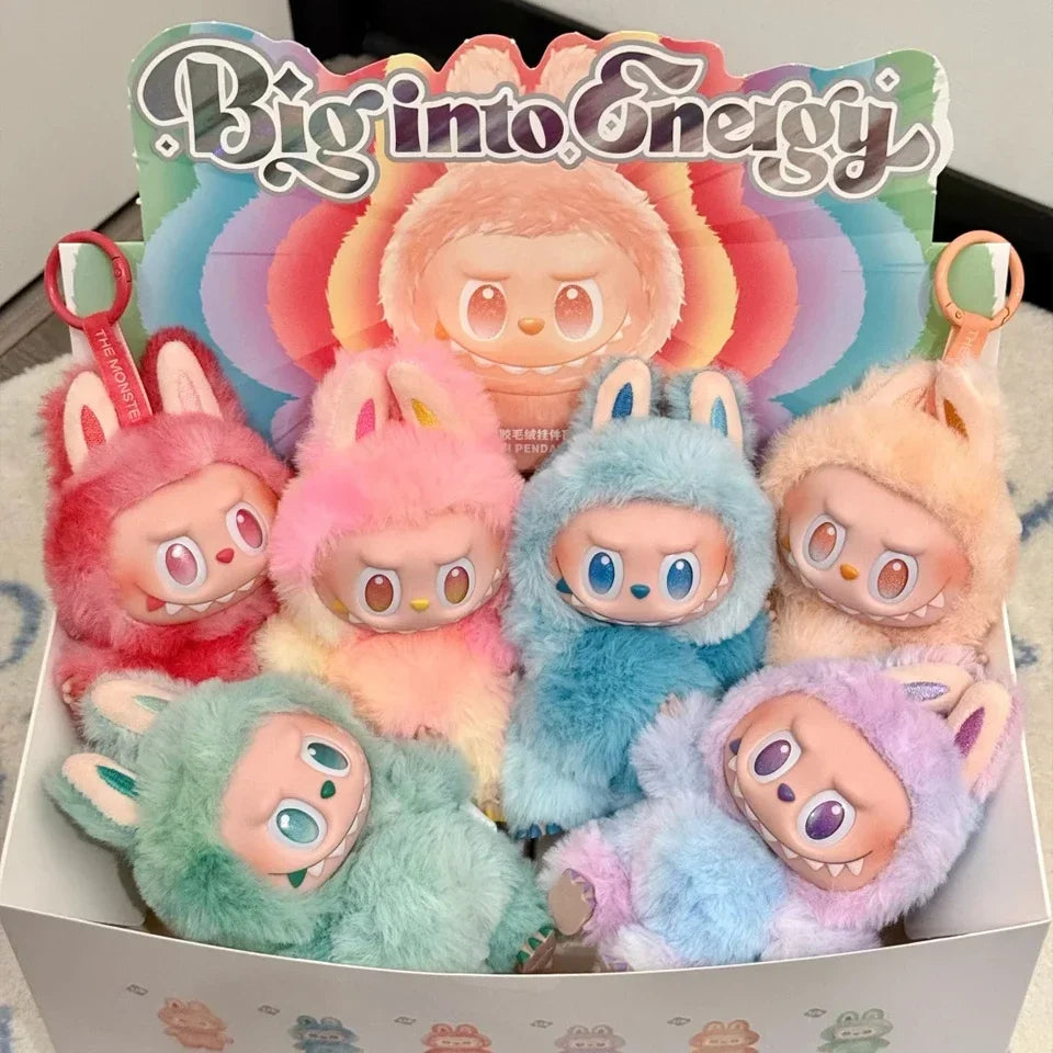 For Labubu 3 Heartbeat Macaron Enamel The Monsters Face Blind Box Pvc Figurine Tabletop Ornament Kawaii Doll Kid Birthday Gift