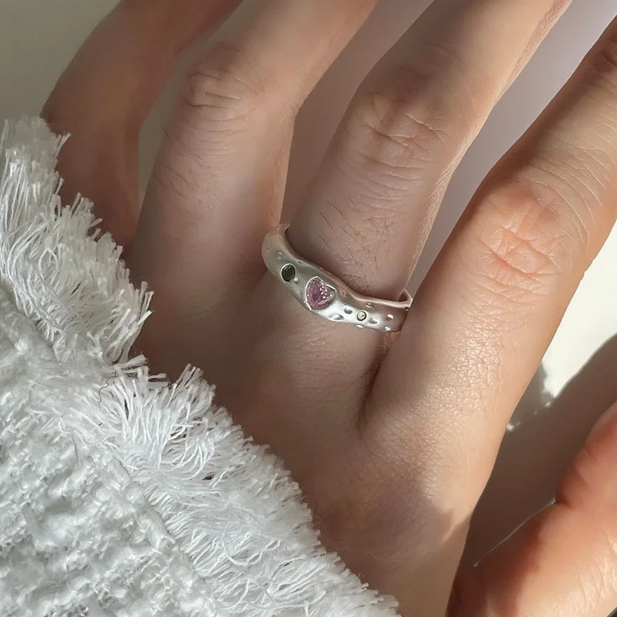 Geometric Cat Ring – Sterling Silver, Punk Style, Adjustable for Women