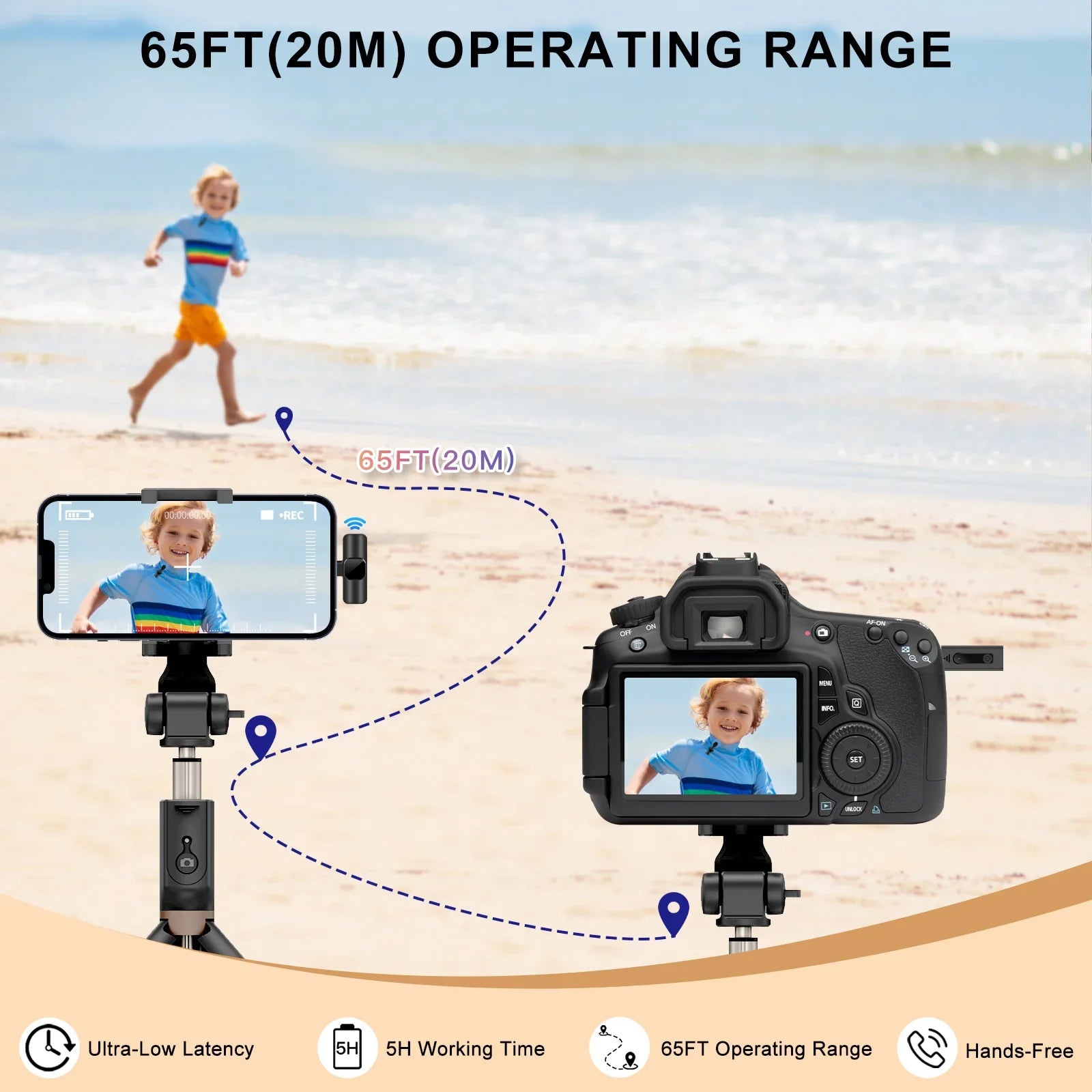 Wireless Lavalier Microphone – Portable Mini Mic for iPhone & Android