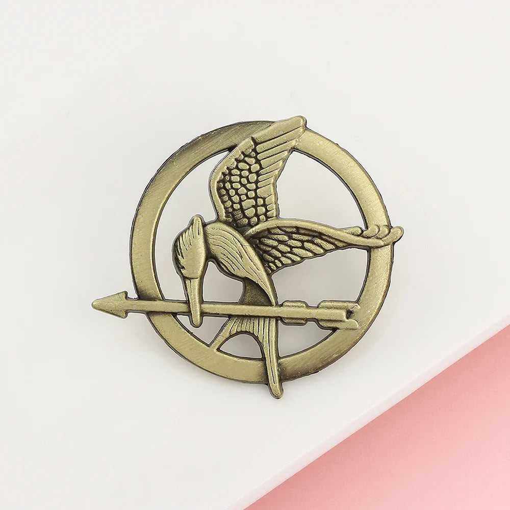 Hunger Games Mockingjay Brooch – Vintage Metal Lapel Pin for Women