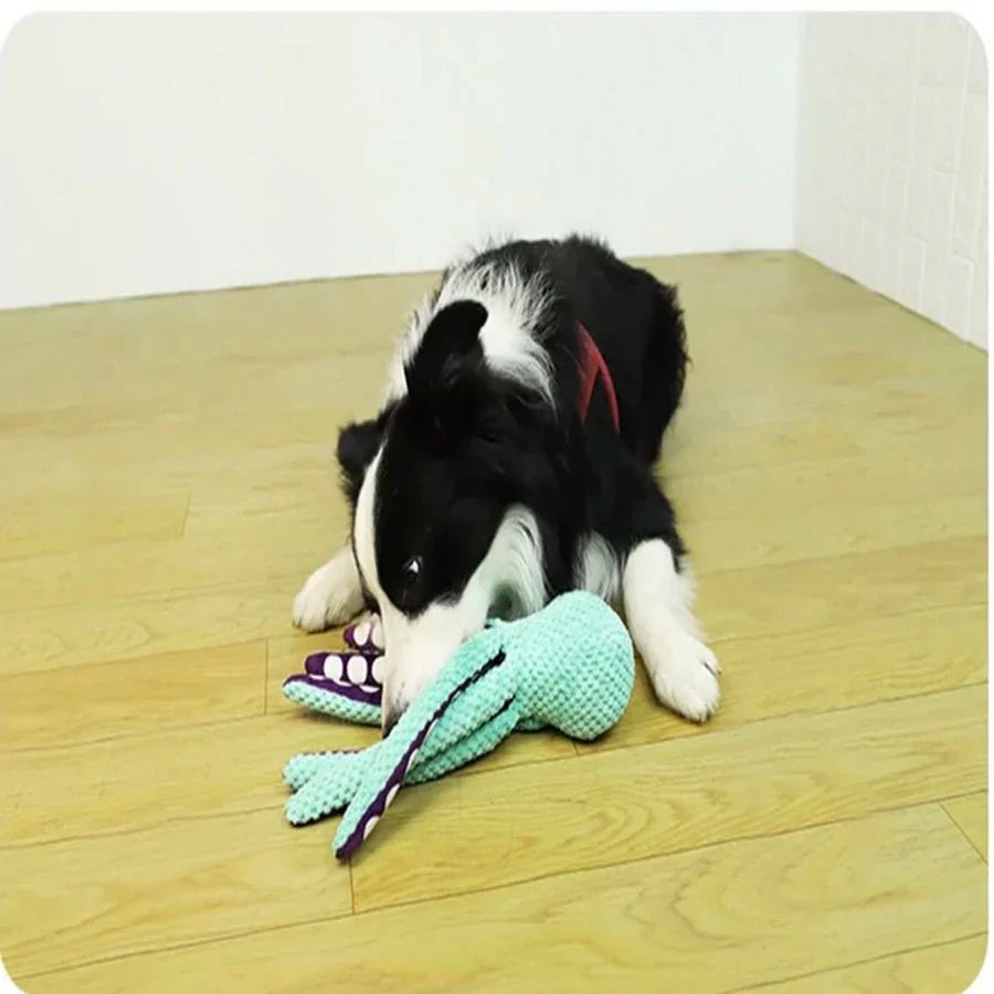 Interactive Dog Plush Octopus Toy – Squeaky, Durable & Anti-Boredom