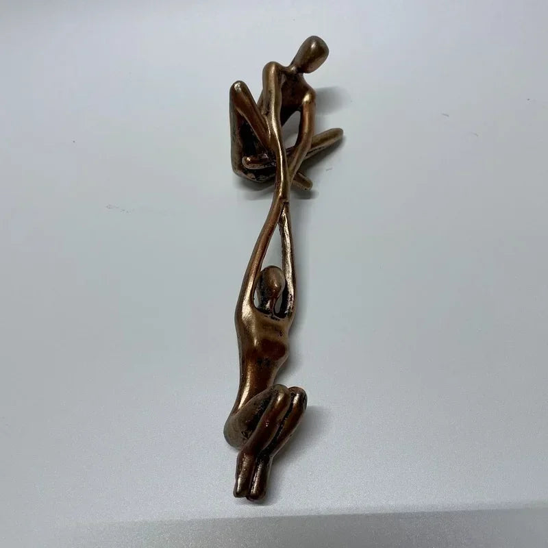 Man Lifting Woman Figurine Art Statue Lover Sculpture Ornament Home Desktop Decor Dancing Couple Sculpture Art Creative Artwork
