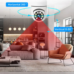 2025 WiFi Bulb Camera E27 – Double Light, Full-Color Night Vision, 360° View