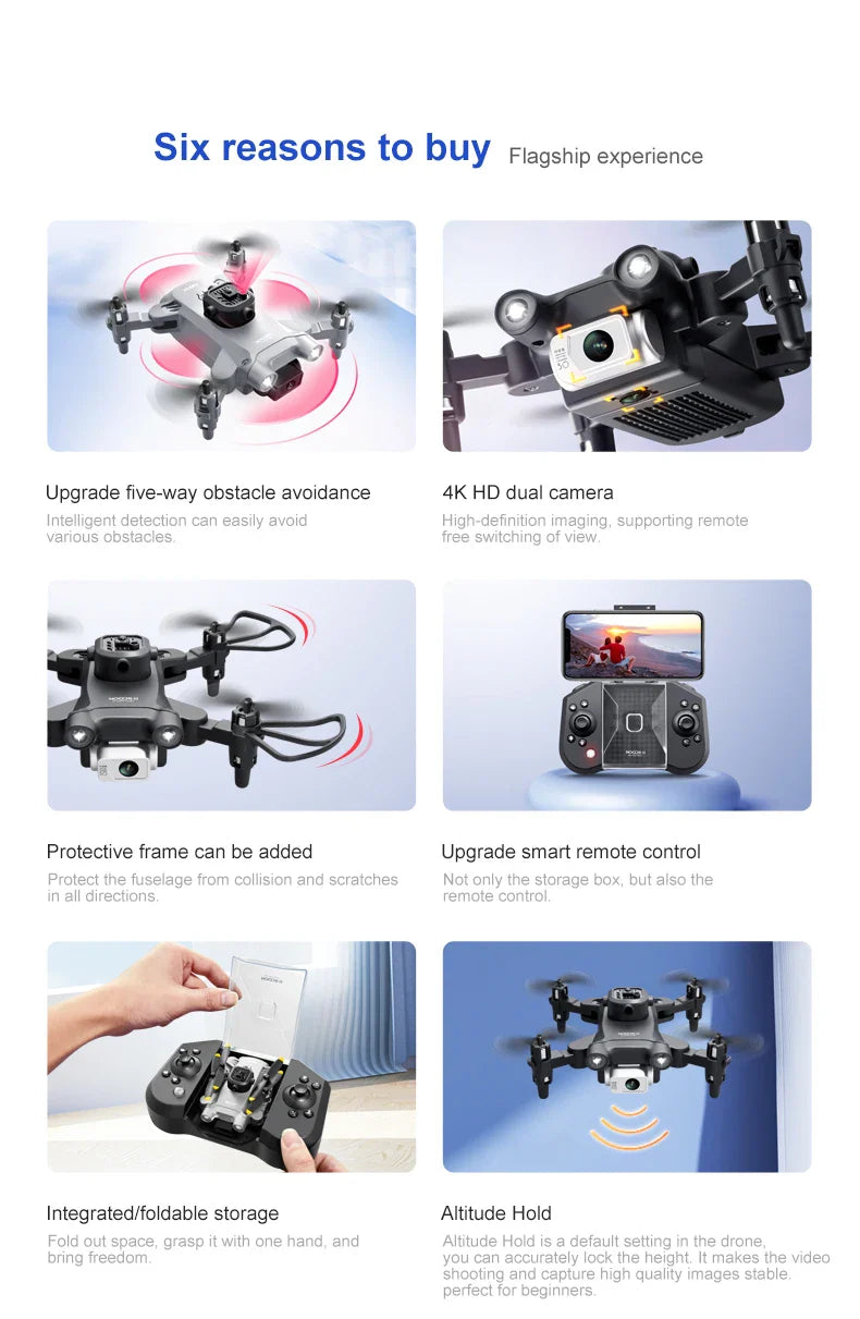 Mini Drone 4DRC V30 – 4K Dual Camera, WIFI FPV, Professional Obstacle Avoidance