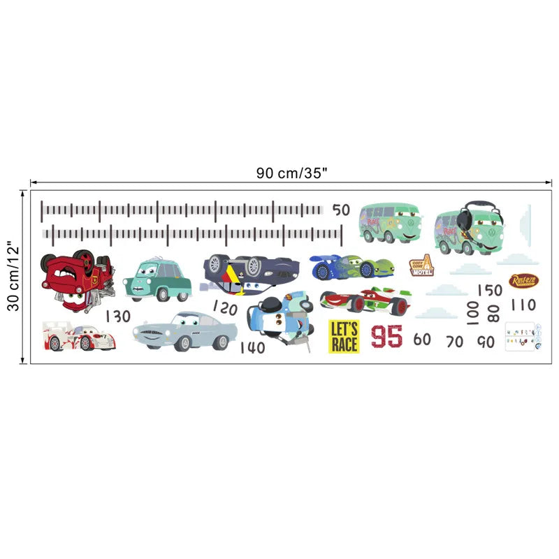 3D Cartoon Lightning McQueen  Wall Stickers For Kid's Room Kindergarten Bedroom Living Room Diy Wall Decoration