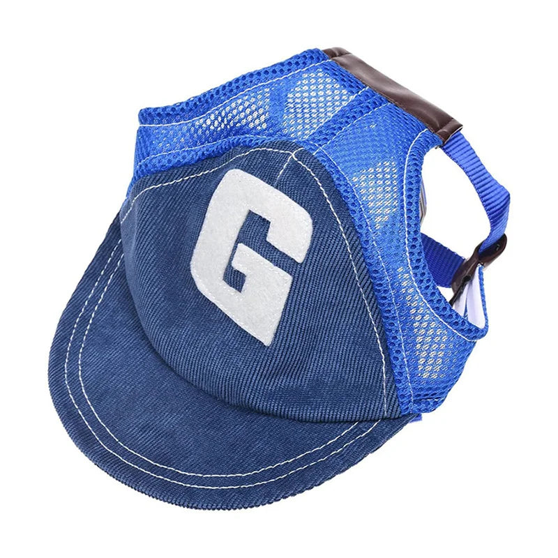Adjustable Dog Sunscreen Baseball Cap – Outdoor Hat with Ear Holes for Small to Large Dogs