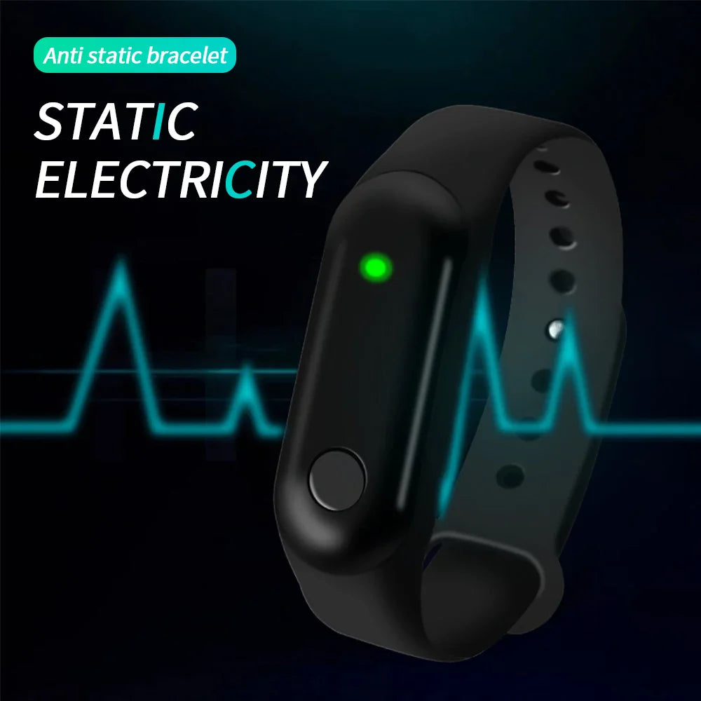 Car Anti-static Bracelet – Wireless Automatic Discharge, Black & Pink