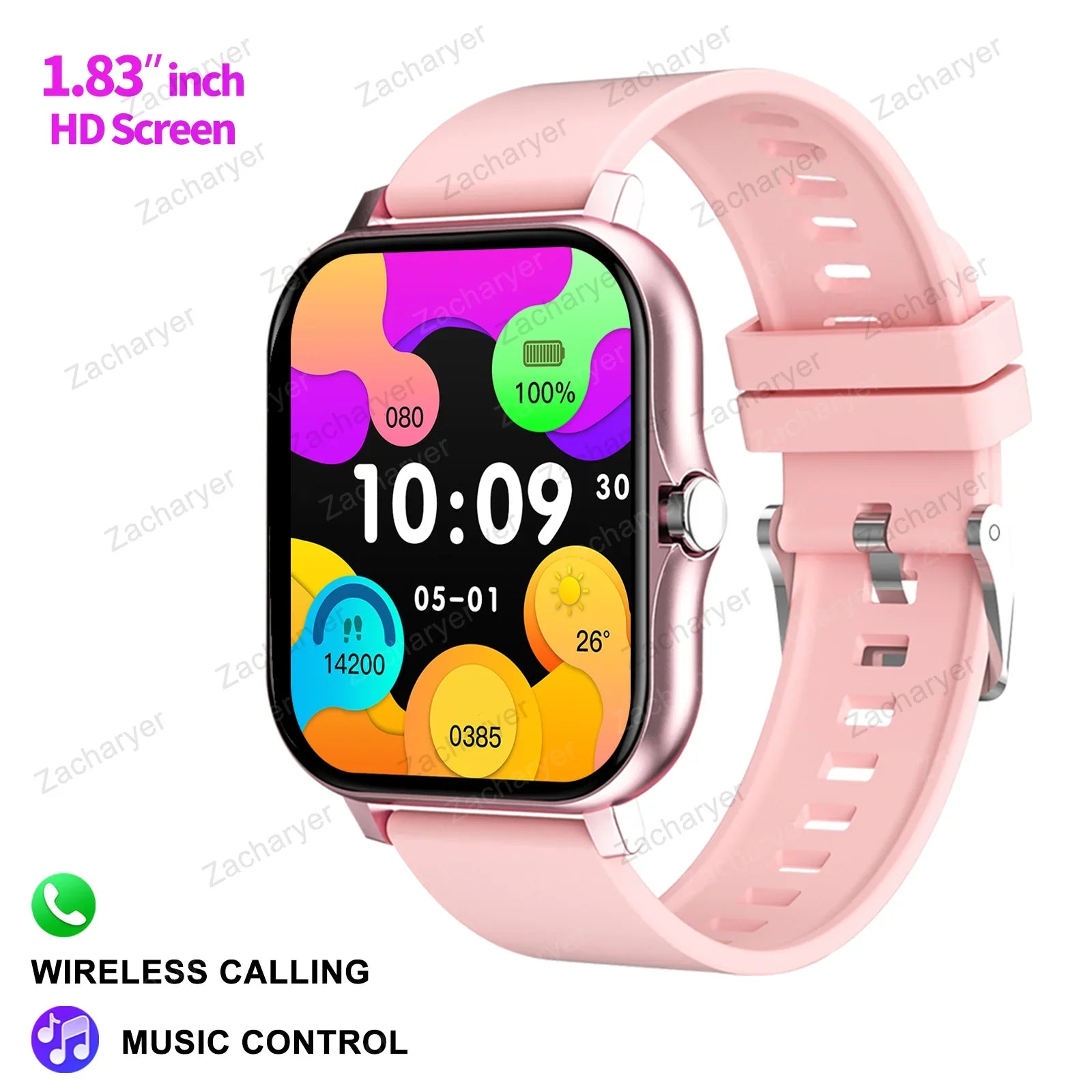 Smartwatch for Fitness & Sports – SMS Reminder, Outdoor Use, iPhone & Android Ready