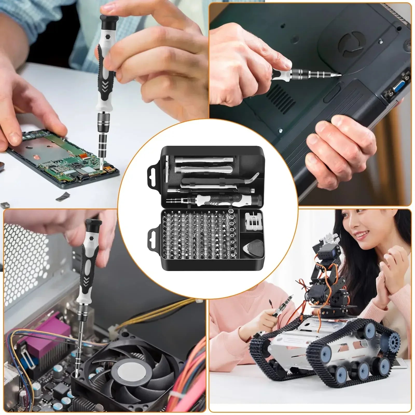 115-in-1 Precision Screwdriver Set – PC, Phone, Electronics Repair Tool Kit