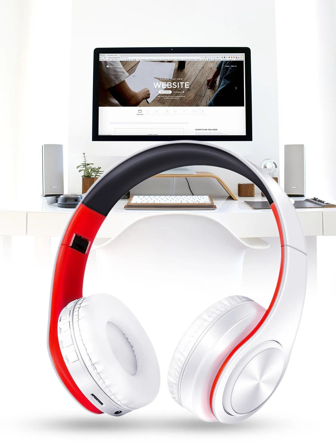 HIFI Stereo Bluetooth Earphones – FM Radio & SD Card Support with Mic