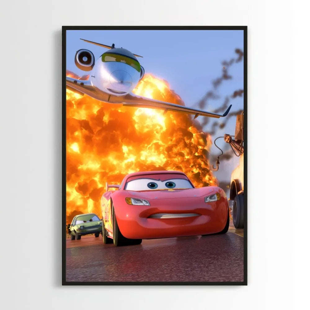 MINISO Cars Lightning McQueen 95 Poster Prints Wall Pictures Living Room Home Decoration