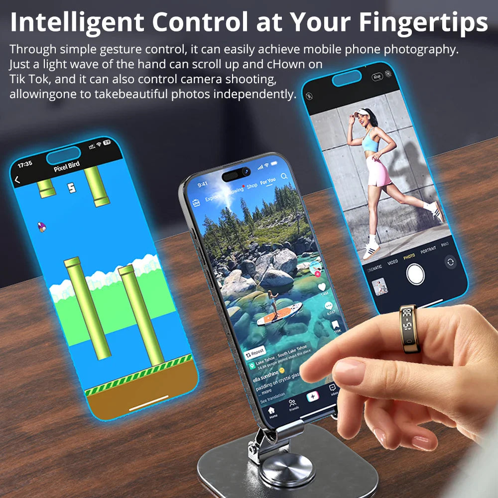 COLMI R12 Smart Ring – Health Tracker, Display, Touch Control, Waterproof (5ATM)