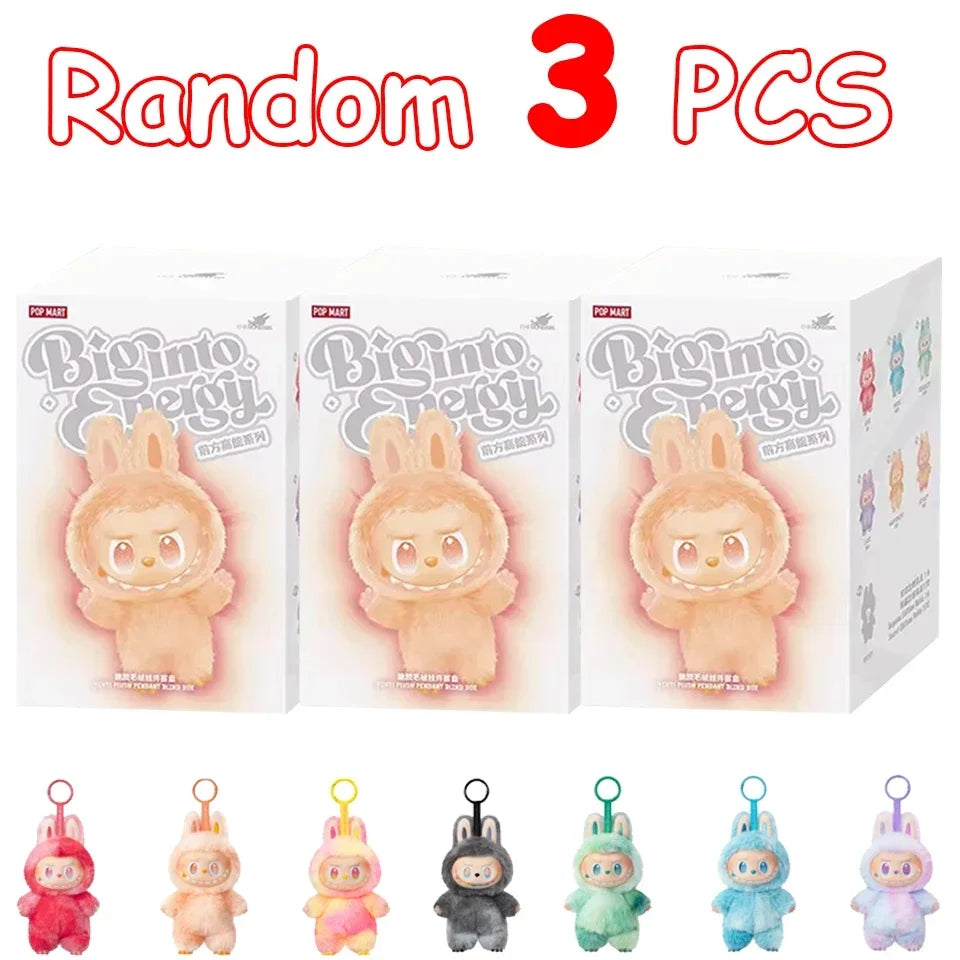 For Labubu 3 Heartbeat Macaron Enamel The Monsters Face Blind Box Pvc Figurine Tabletop Ornament Kawaii Doll Kid Birthday Gift