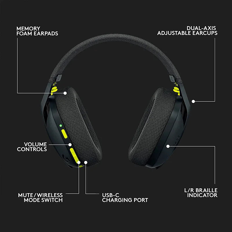 Logitech G435 Wireless Gaming Headset – Bluetooth, Surround Sound, Over-Ear